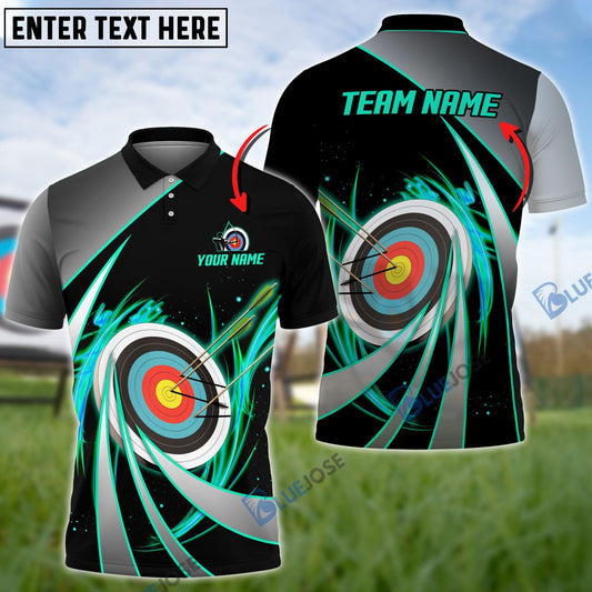 Frenzidea Flame Archery Tornado Pattern Customized Name 3D Shirt (4 Colors)