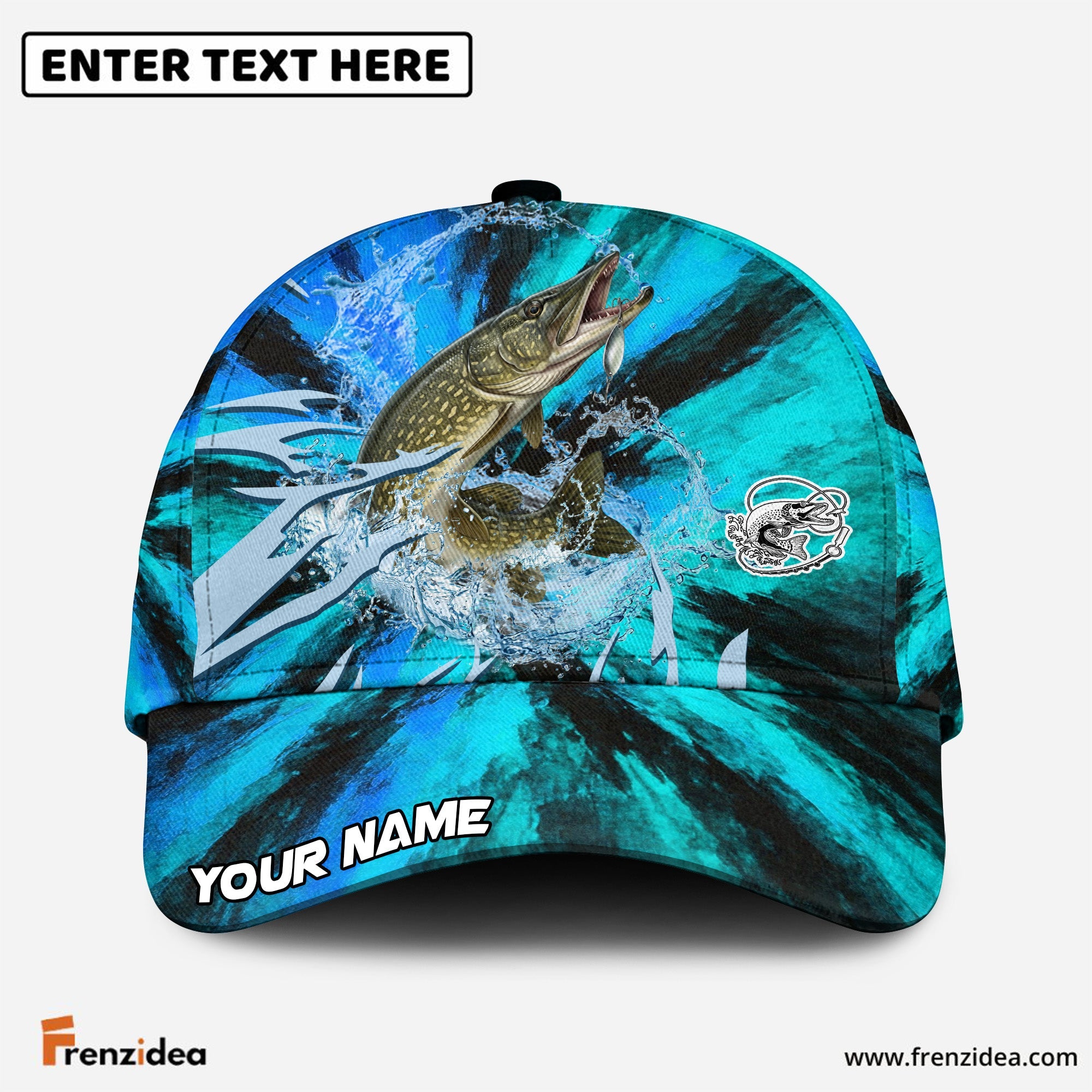 (12 Breeds) Frenzidea Sharp Strike Fishing Customized Name 3D Cap