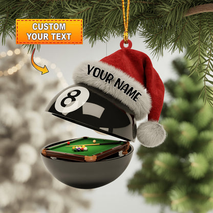 Frenzidea 8-Ball Pool Table Christmas Ornament