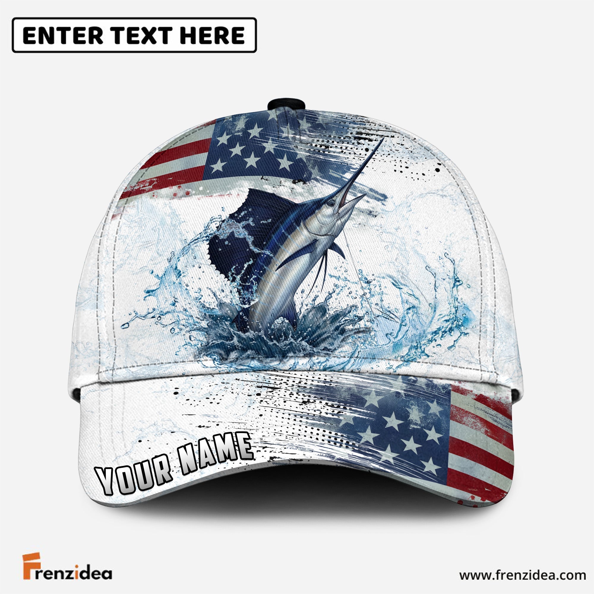 (12 Breeds) Frenzidea Patriot Fishing Hunter Customized Name 3D Cap