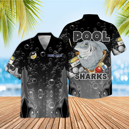 Frenzidea Pool Shark Billiard 8 and 9 Ball Personalized Unisex Shirt