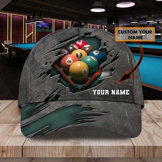 Frenzidea Billiard Lover Personalized Name 3D Over Printed Cap