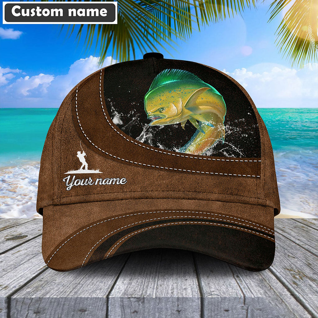 Frenzidea Custom Name Mahi Mahi Fishing Happiness Cap