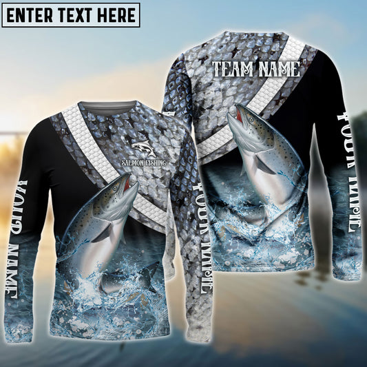 Frenzidea Salmon Fishing Skin Water Custom Name & Team Name 3D Shirts