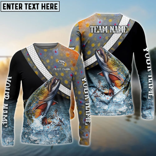 Frenzidea Trout Fishing Skin Water Custom Name & Team Name 3D Shirts