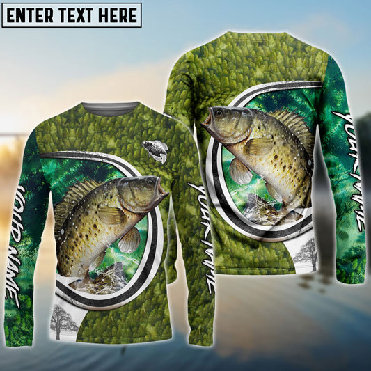 Frenzidea Crappie Fishing Hook Green Custom Long Sleeves Fishing Shirt