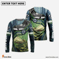 Frenzidea Customize Name Catfish Fishing Green 3D Shirts