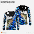 Frenzidea Bass Personalized Fishing Blue Camo Shirt