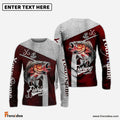 Frenzidea Personalized Fishing Red Shirt