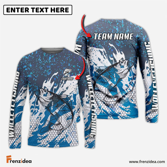 Frenzidea Walleye Fishing Bluefin Sport Custom Name & Team Name 3D Shirts
