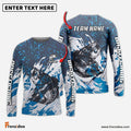 Frenzidea Bass Fishing Bluefin Sport Custom Name & Team Name 3D Shirts