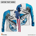 Frenzidea Customize Name Salmon Fishing Reaper Blue Water 3D Shirts