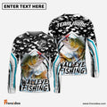 Frenzidea Walleye Fishing Black Camo Sport Custom Name & Team Name 3D Shirts