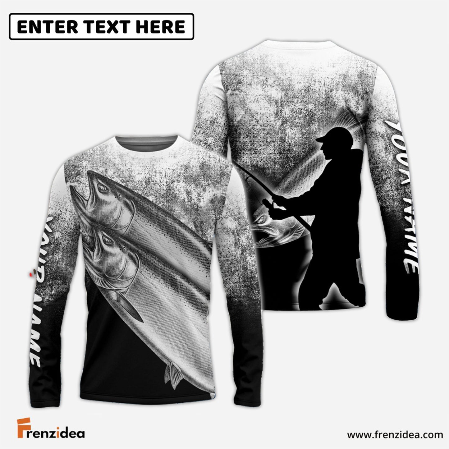 Frenzidea Customize Name King Salmon Fishing 3D Shirts