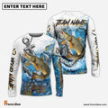 Frenzidea Pike Fishing Anchor Ocean Splash Design Name & Team Name 3D Shirts