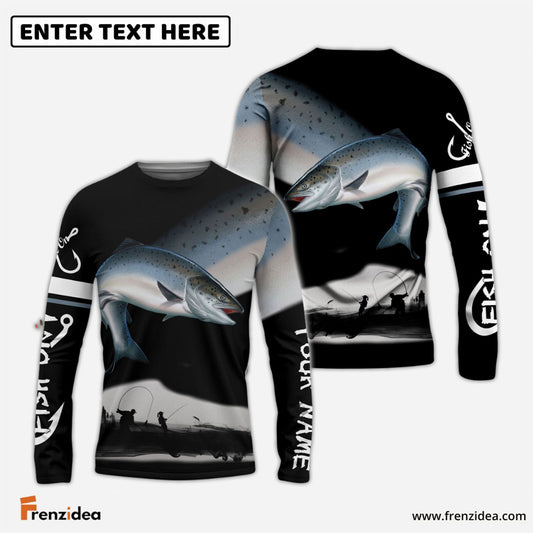 Frenzidea Chinook Salmon Fishing Customize Name 3D Shirts