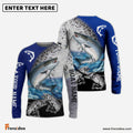 Frenzidea Chinook Salmon Fishing Customize Name, Boat Name 3D Shirts