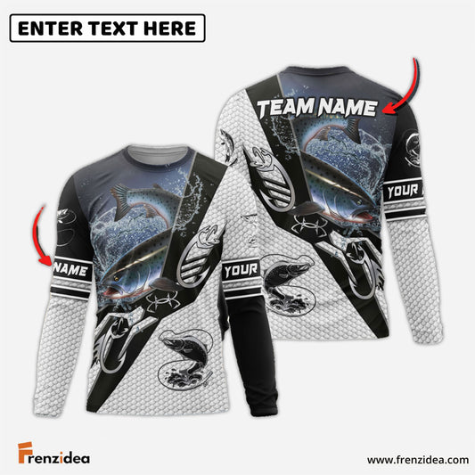 Frenzidea Salmon Fishing Target Locked Custom Name & Team Name 3D Shirts