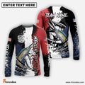 Frenzidea Marlin Fishing Paint Scratch American Flag scratch Sport Custom Name & Team Name 3D Shirts