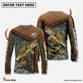 Frenzidea Pike Fishing Leather Pattern Personalized Shirt
