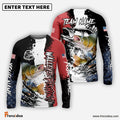 Frenzidea Walleye Fishing Paint Scratch American Flag scratch Sport Custom Name & Team Name 3D Shirts