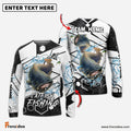 Frenzidea Catfish Fishing White Gray Black Hexagon Sport Custom Name & Team Name 3D Shirts