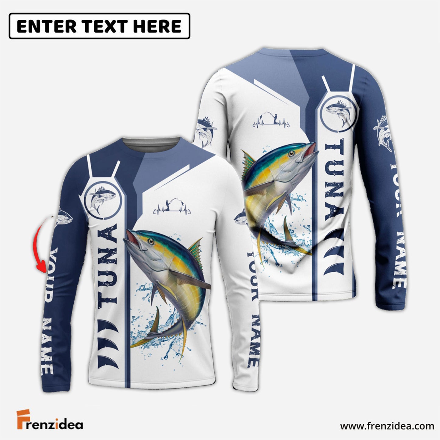 Frenzidea Personalized Tuna Fishing 3D Shirts