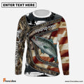 Frenzidea American Flag Patriotic Striped Bass Fishing 3D Shirts