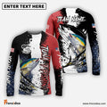Frenzidea Tuna Fishing Paint Scratch American Flag scratch Sport Custom Name & Team Name 3D Shirts