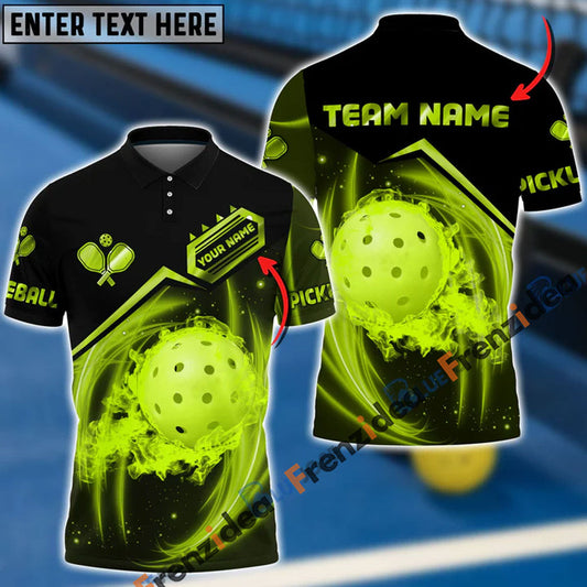 Frenzidea Pickleball Light Pattern Personalized Name, Team Name Unisex Shirt