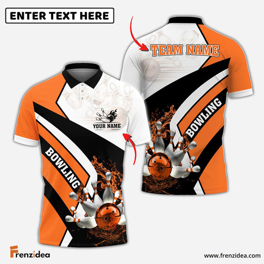 Frenzidea Personalized Name Bowling And Pins Multicolor Option 3D Shirt