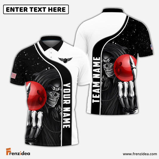 Frenzidea Bowling And Reaper Customized Name 3D Shirt