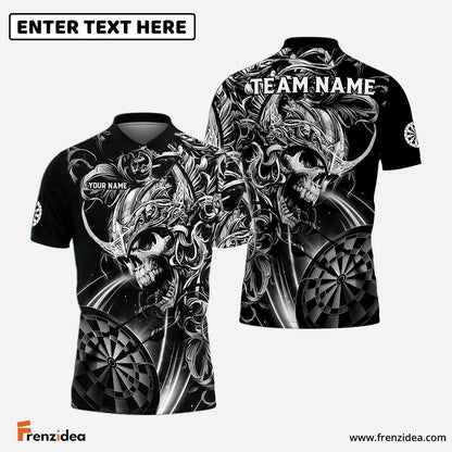 Frenzidea Darts Viking Skull Warrior  Personalized Name, Team Name 3D Shirt