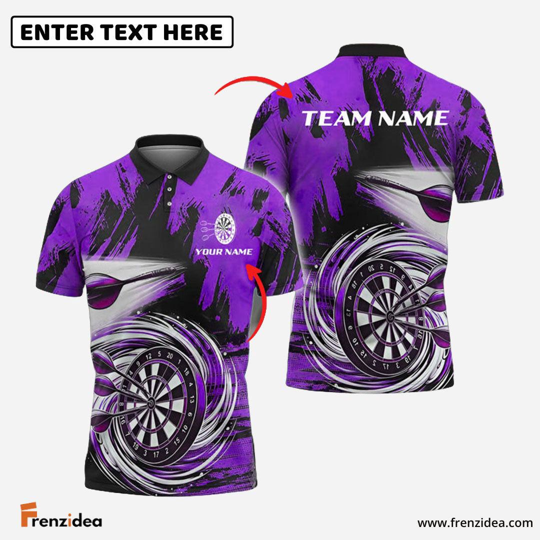 Frenzidea Darts Colorful Wave Personalized Name, Team Name 3D Shirt (4 Colors)