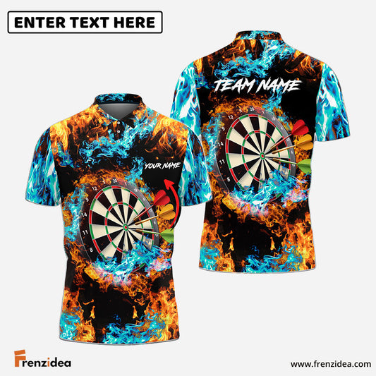 Frenzidea Dart Fire & Water Personalized Name 3D Shirt