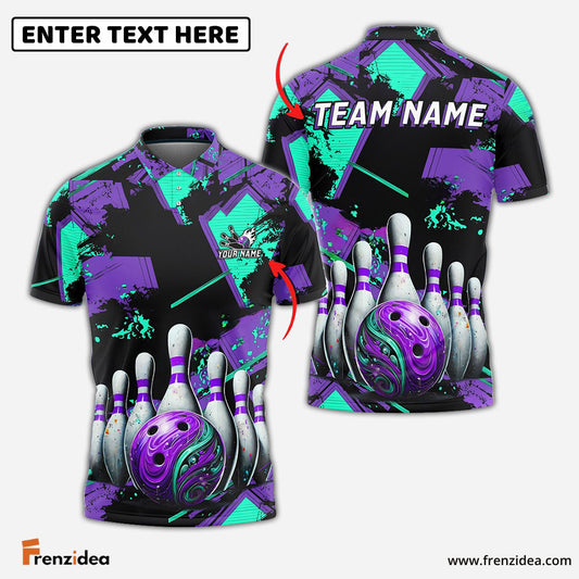 Frenzidea Bowling And Pins Two World Collapse Customized Name 3D Shirt (4 Colors)