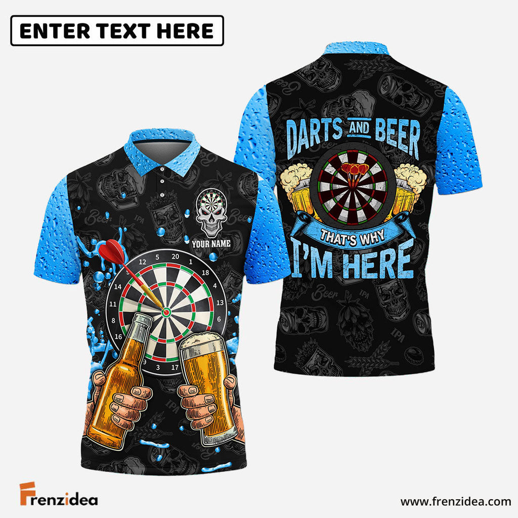 Frenzidea Darts & Beer Personalized Name 3D Shirt