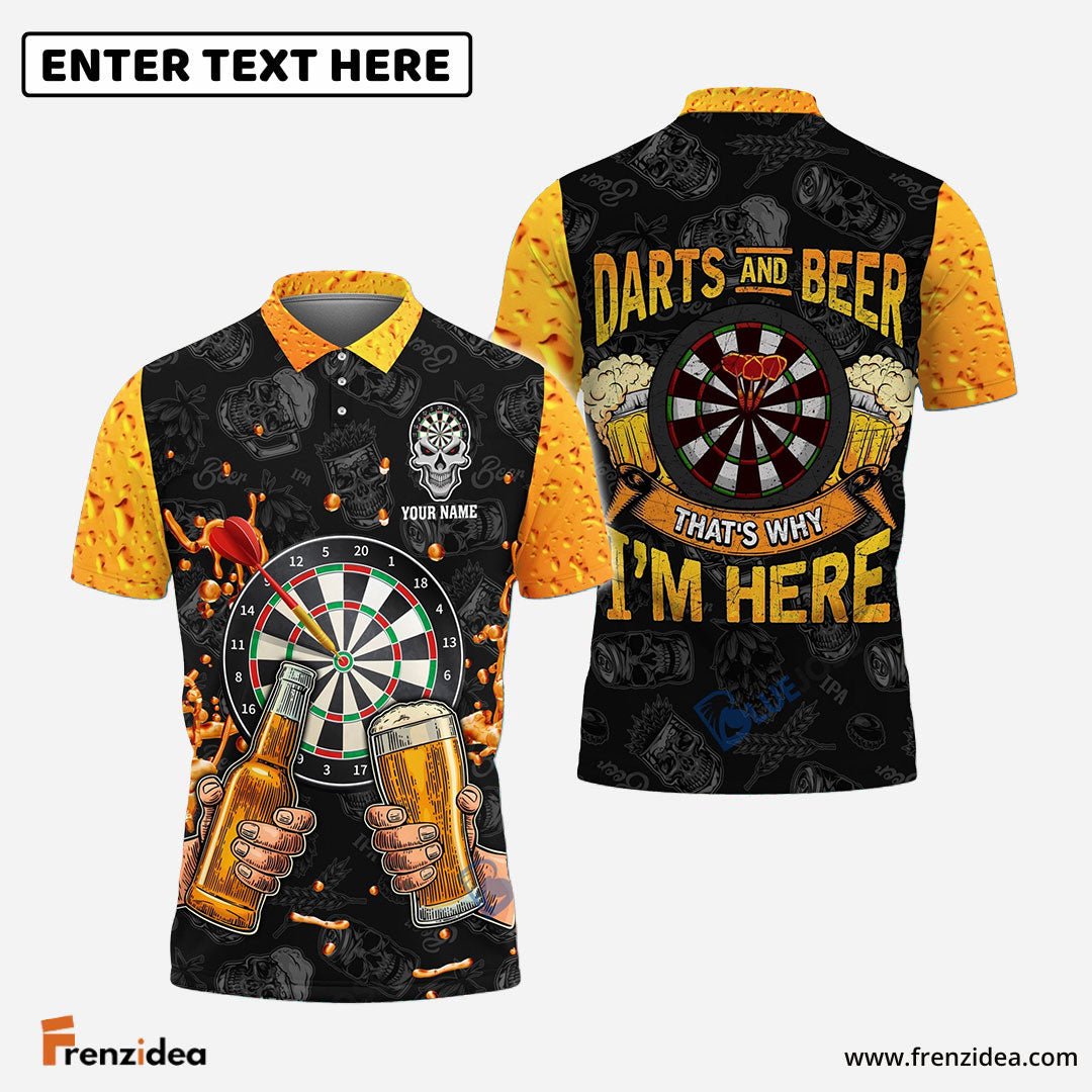 Frenzidea Darts & Beer Personalized Name 3D Shirt