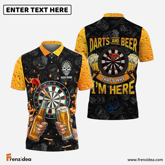 Frenzidea Darts & Beer Personalized Name 3D Shirt