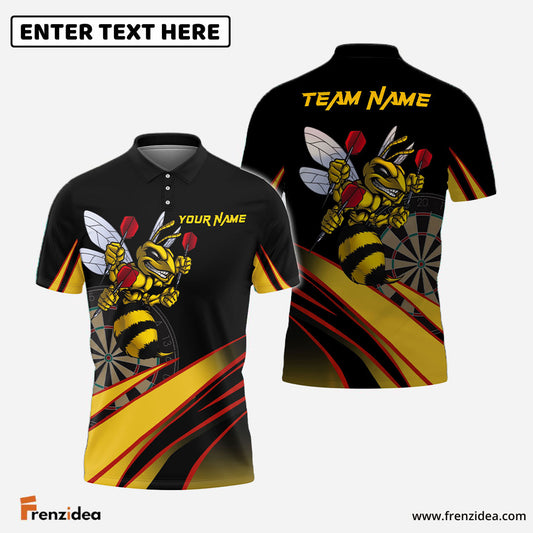 Frenzidea Darts Bee Personalized Name, Team Name 3D Shirt