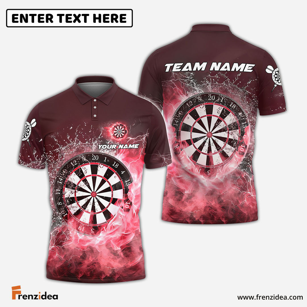 Frenzidea Darts Steaming Water Personalized Name, Team Name 3D Shirt (4 Colors)