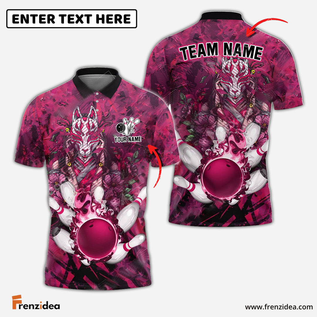 Frenzidea Bowling And Pins Fox Of Calamity Customized Name 3D Shirt (4 Colors)