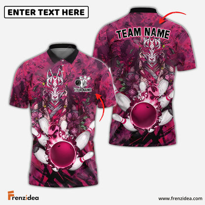 Frenzidea Bowling And Pins Fox Of Calamity Customized Name 3D Shirt (4 Colors)
