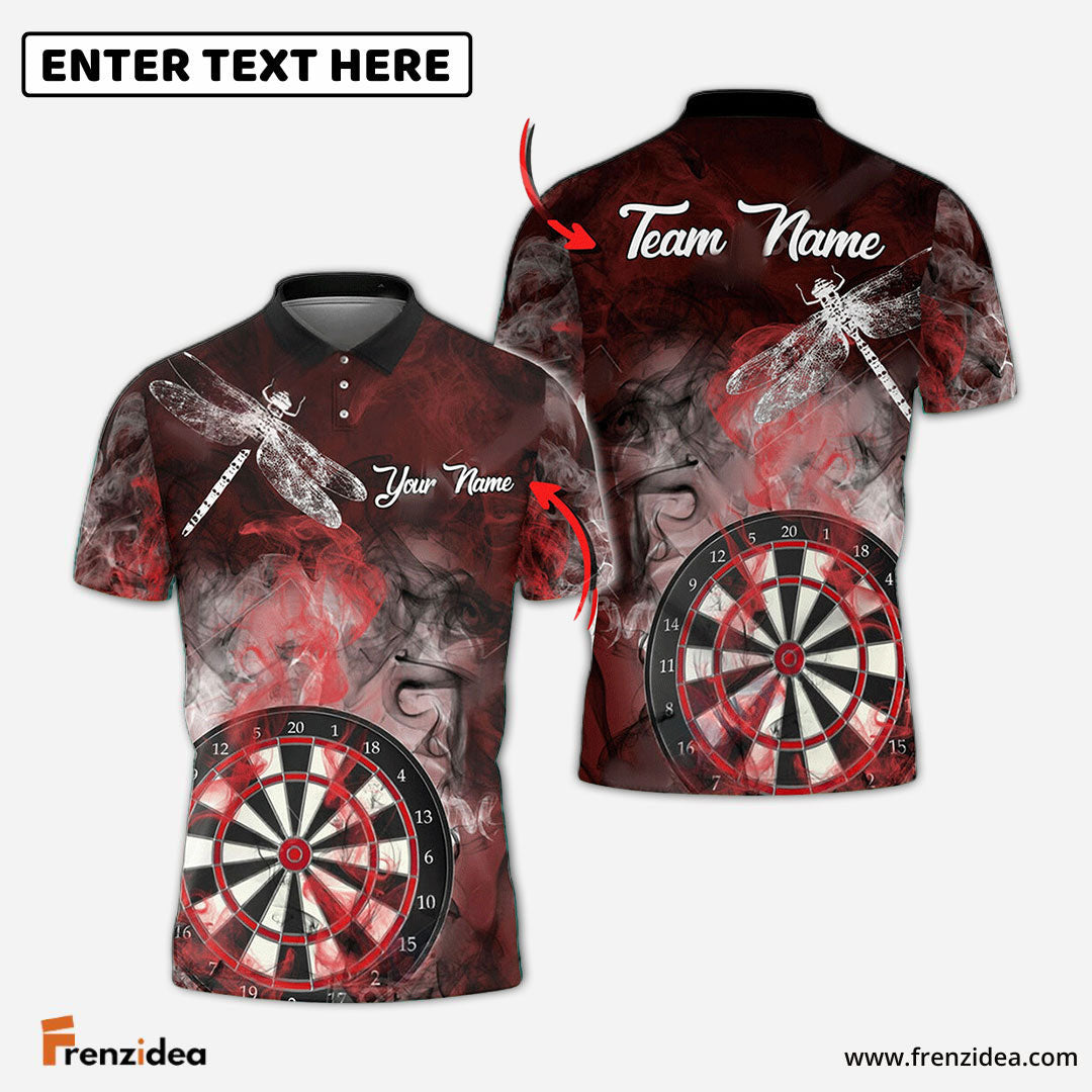 Frenzidea Darts Smoke Dragonfly Personalized Name, Team Name 3D Shirt (4 Colors)