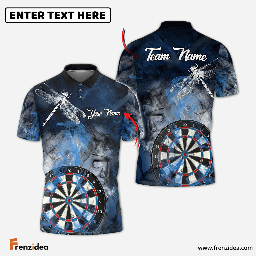 Frenzidea Darts Smoke Dragonfly Personalized Name, Team Name 3D Shirt (4 Colors)