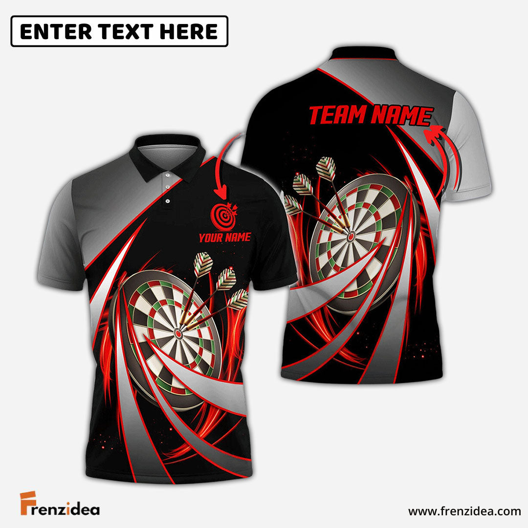 Frenzidea Darts Tornado Pattern Personalized Name, Team Name 3D Shirt (4 Colors)