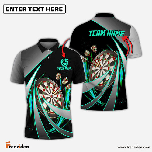 Frenzidea Darts Tornado Pattern Personalized Name, Team Name 3D Shirt (4 Colors)