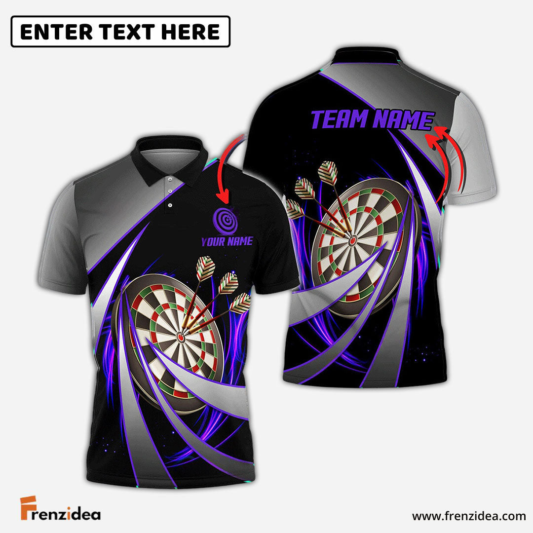 Frenzidea Darts Tornado Pattern Personalized Name, Team Name 3D Shirt (4 Colors)