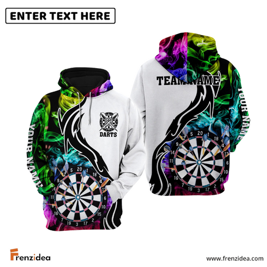 frenzidea Smoke Pattern Colorful Personalized Darts Hoodie