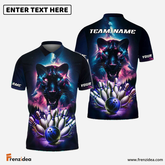 Frenzidea The Panther and Bowling Personalized Name, Team Name 3D Shirt